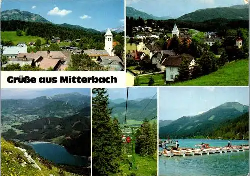 58718 - Niederösterreich - Mitterbach , am Erlaufsee , Mehrbildkarte , Veitschalpe - gelaufen 1992