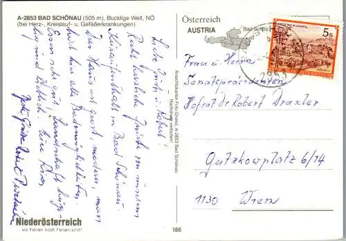 58722 - Niederösterreich - Bad Schönau , Bucklige Welt , Panorama - gelaufen