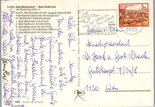 58725 - Steiermark - Bad Mitterndorf , Bad Heilbrunn , Grimming , Winter , Mehrbildkarte - gelaufen