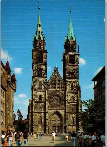 58726 - Deutschland - Nürnberg , St. Lorenzkirche - gelaufen