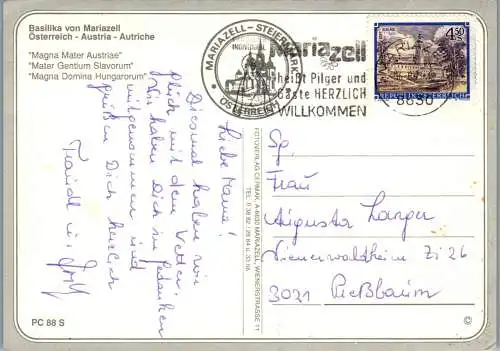 58727 - Steiermark - Mariazell , Magna Mater Austriae , Mehrbildkarte - gelaufen