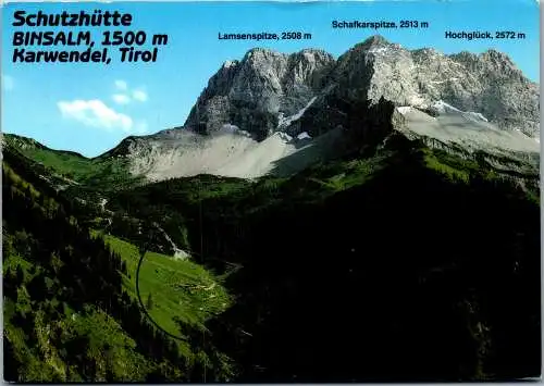 58731 - Tirol - Binsalm , Karwendel , Lamsenspitze , Schafkarspitze , Hochglück - gelaufen