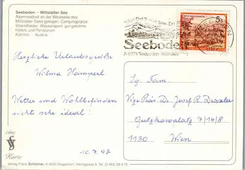 58739 - Kärnten - Seeboden , Millstätter See , Mehrbildkarte - gelaufen 1992
