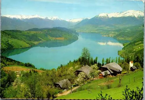 58744 - Kärnten - Döbriach , Blick vom Glanz Döbriach am Millstättersee - gelaufen 1970