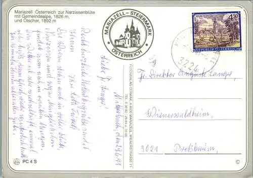 58749 - Steiermark - Mariazell , mit Gemeindealpe und Ötscher - gelaufen 1991