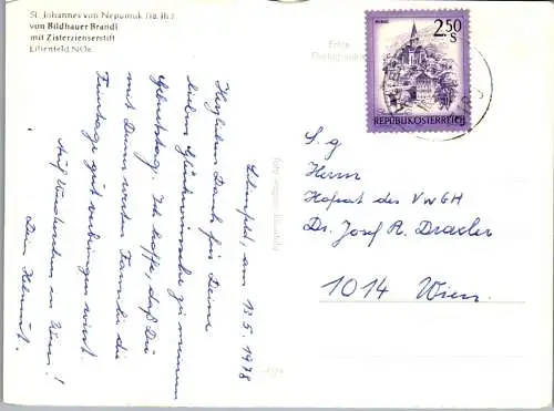 58761 - Niederösterreich - Lilienfeld , St, Johannes von Nepomuk , Stift - gelaufen 1978