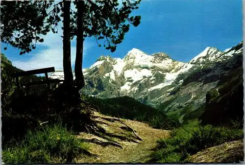 58782 - Schweiz - Kandersteg , Blick auf Blümlisalpgruppe , Fründenhorn - gelaufen 1966