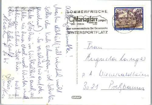 58787 - Salzburg - Mariapfarr , Lungau , Panorama im Winter - gelaufen