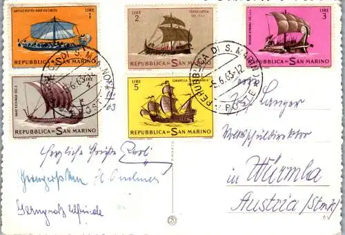 58791 - San Marino - San Marino , View , Frankatur - gelaufen 1963