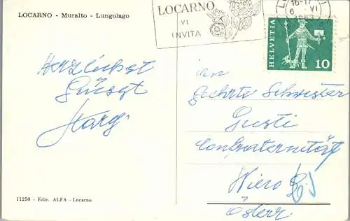 58797 - Schweiz - Locarno , Muralto , Lungolago - gelaufen 1963