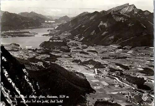 58812 - Oberösterreich - Bad Ischl , Blick von der Katrin Alpe , Hainzen auf das Tal der Ischl - gelaufen 1965