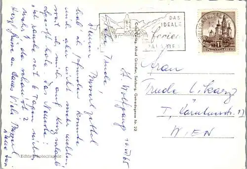 58812 - Oberösterreich - Bad Ischl , Blick von der Katrin Alpe , Hainzen auf das Tal der Ischl - gelaufen 1965