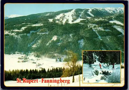 58815 - Salzburg - Fanningberg , St. Rupert , Panorama im Winter - gelaufen 1990