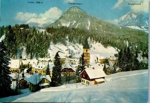 58818 - Steiermark - Bad Aussee , Panorama , Loser , Tressenstein , Trisselwand , Winter - gelaufen 1991