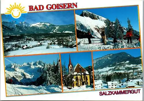58825 - Oberösterreich - Bad Goisern , Mehrbildkarte , Salzkammergur , Winter , Ski - gelaufen 1993