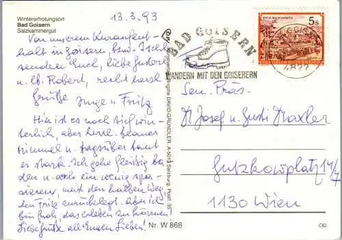 58825 - Oberösterreich - Bad Goisern , Mehrbildkarte , Salzkammergur , Winter , Ski - gelaufen 1993