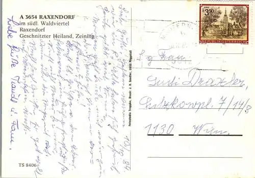 58837 - Niederösterreich - Raxendorf , Zeining , Waldviertel , Mehrbildkarte - gelaufen 1984