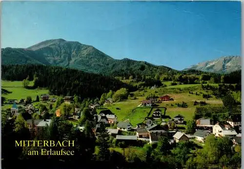 58842 - Niederösterreich - Mitterbach , am Erlaufsee mit Gemeindealpe und Ötscher - gelaufen 1987