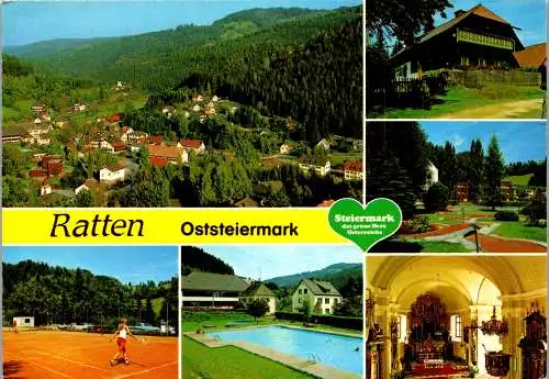 58843 - Steiermark - Ratten , Oststeiermark , Mehrbildkarte - gelaufen