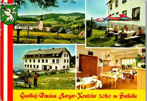 58849 - Steiermark - St. Jakob im Walde , Gasthof Pension Berger Krutzler - gelaufen 1978