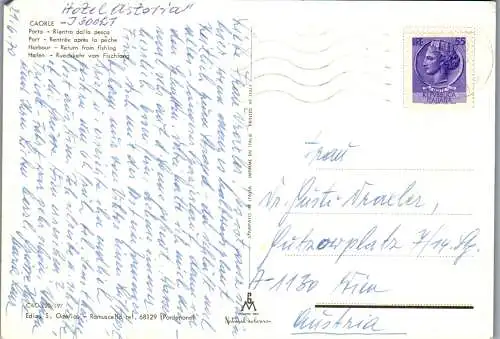 58853 - Italien - Caorle , Porto , Rientro dalla pesca - gelaufen 1970