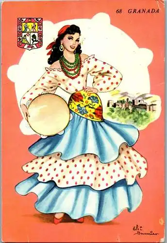 58854 - Spanien - Granada , Motiv , Folklore - gelaufen