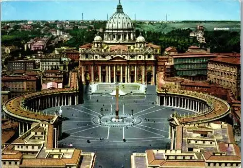 58857 - Italien - Rom , Piazza S. Pietro - gelaufen 1966