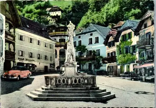 58858 - Oberösterreich - Hallstatt , Marktplatz - gelaufen 1958