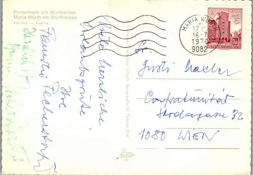 58860 - Kärnten - Wörthersee , Pörtschach , Maria Wörth - gelaufen 1970