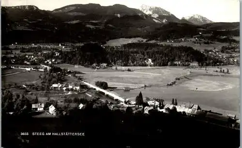 58861 - Oberösterreich - Steeg , am Hallstättersee , Panorama - gelaufen 1958