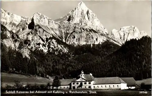 58863 - Steiermark - Admont , Schloß Kaiserau mit Kaibling u. Reichenstein - gelaufen 1959