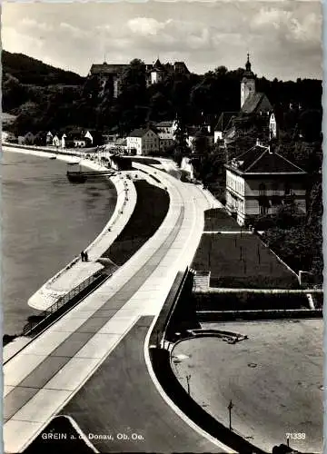 58868 - Oberösterreich - Grein , an der Donau , View , Ansicht - gelaufen 1960