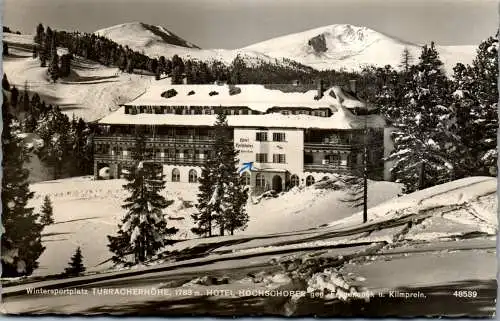 58869 - Steiermark - Turracherhöhe , Hotel Hochschober gegen Frauennock u. Kilmprein - gelaufen 1961