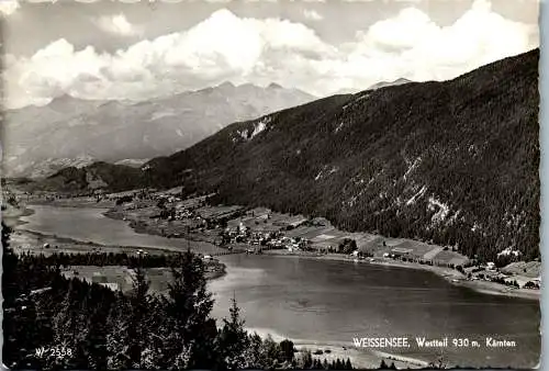 58870 - Kärnten - Weißensee , Westteil , Panorama - gelaufen 1960