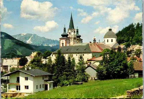 58885 - Steiermark - Mariazell , Wallfahrtsort , Panorama - gelaufen