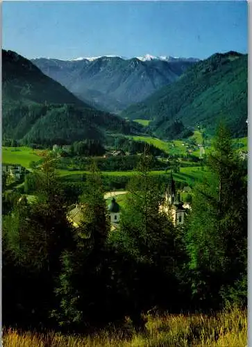 58895 - Steiermark - Mariazell , Blick gegen Süden mit Hochschwab - gelaufen 1989