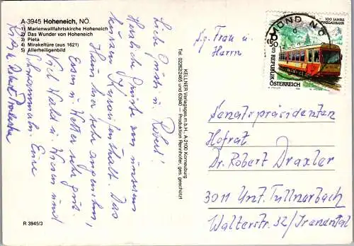 58896 - Niederösterreich - Hoheneich , Wallfahrtskirche , Waldviertel , Mehrbildkarte - gelaufen