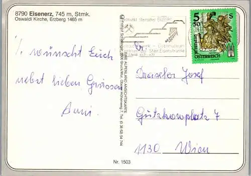 58899 - Steiermark - Eisenerz , St. Oswald Kirche , Erzberg - gelaufen