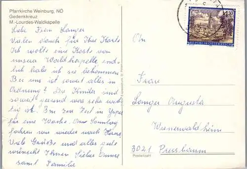 58909 - Niederösterreich - Weinburg , a. d. Pielach , Mehrbildkarte - gelaufen 1991