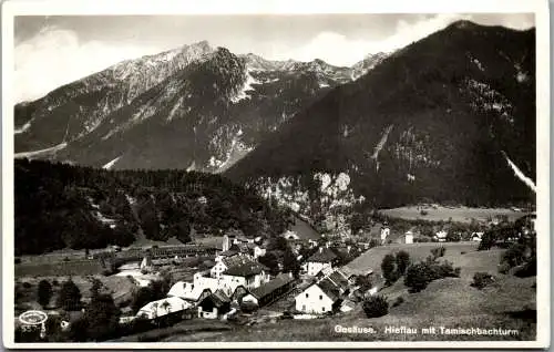 58927 - Steiermark - Gesäuse , Hieflau mit Tamischbachturm - gelaufen 1940