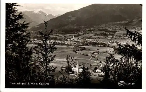 58935 - Tirol - Lienz , Tristach mit Lienz , Panorama - gelaufen 1955