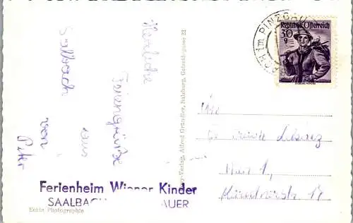 58943 - Salzburg - Saalbach , mit Zwölferkogel , Panorama - gelaufen