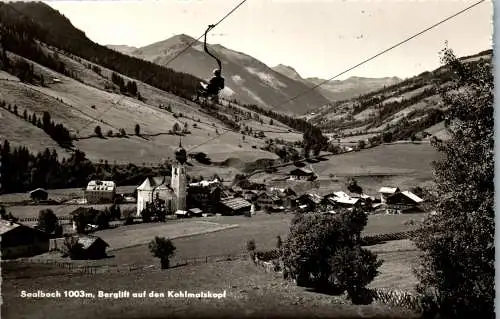 58945 - Salzburg - Saalbach , Berglift auf den Kohlmaiskopf - gelaufen 1956