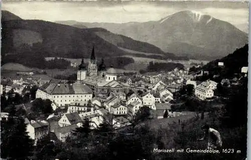 58955 - Steiermark - Mariazell , mit Gemeindealpe - gelaufen 1957