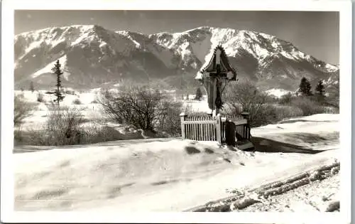 58957 - Niederösterreich - Puchberg , am Schneeberg , Motiv im Winter , Marterl - gelaufen