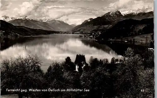 58961 - Kärnten - Dellach , am Millstättersee , Fernsicht geg. Westen - gelaufen 1960