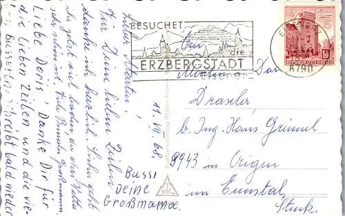 58968 - Steiermark - Eisenerz , gegen Münichtal und Seemauer - gelaufen 1968