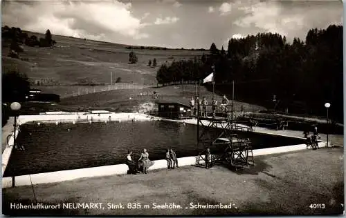 58969 - Steiermark - Neumarkt , Schwimmbad - gelaufen 1966