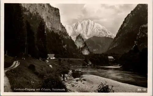 58977 - Steiermark - Gesäuse , Gesäuse Eingang mit Ödstein - nicht gelaufen 1941