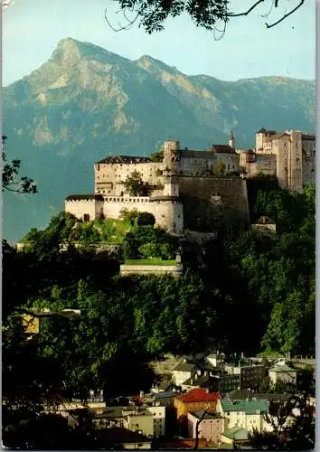 59004 - Salzburg - Salzburg , Festung Hohensalzburg gegen Untersberg - gelaufen 1975